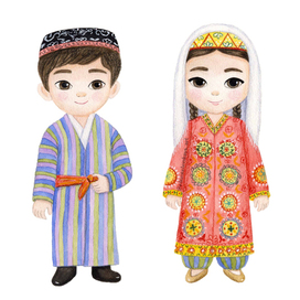 Национальные костюмы. Таджики.