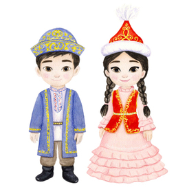 Национальные костюмы. Казахи.