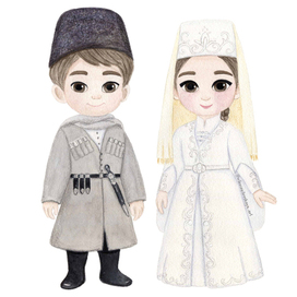 Национальные костюмы. Осетины.