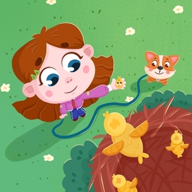 Спасение птенца 