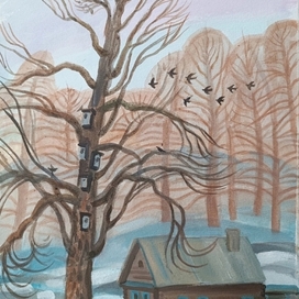 Скворцы прилетели 