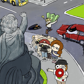 Иллюстрация из словаря "Живой Русский" для РКИ 