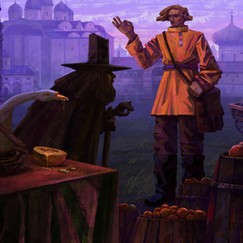 Иллюстрация по мотивам сказки А. С. Пушкина «Сказка о попе и работнике его Балде»