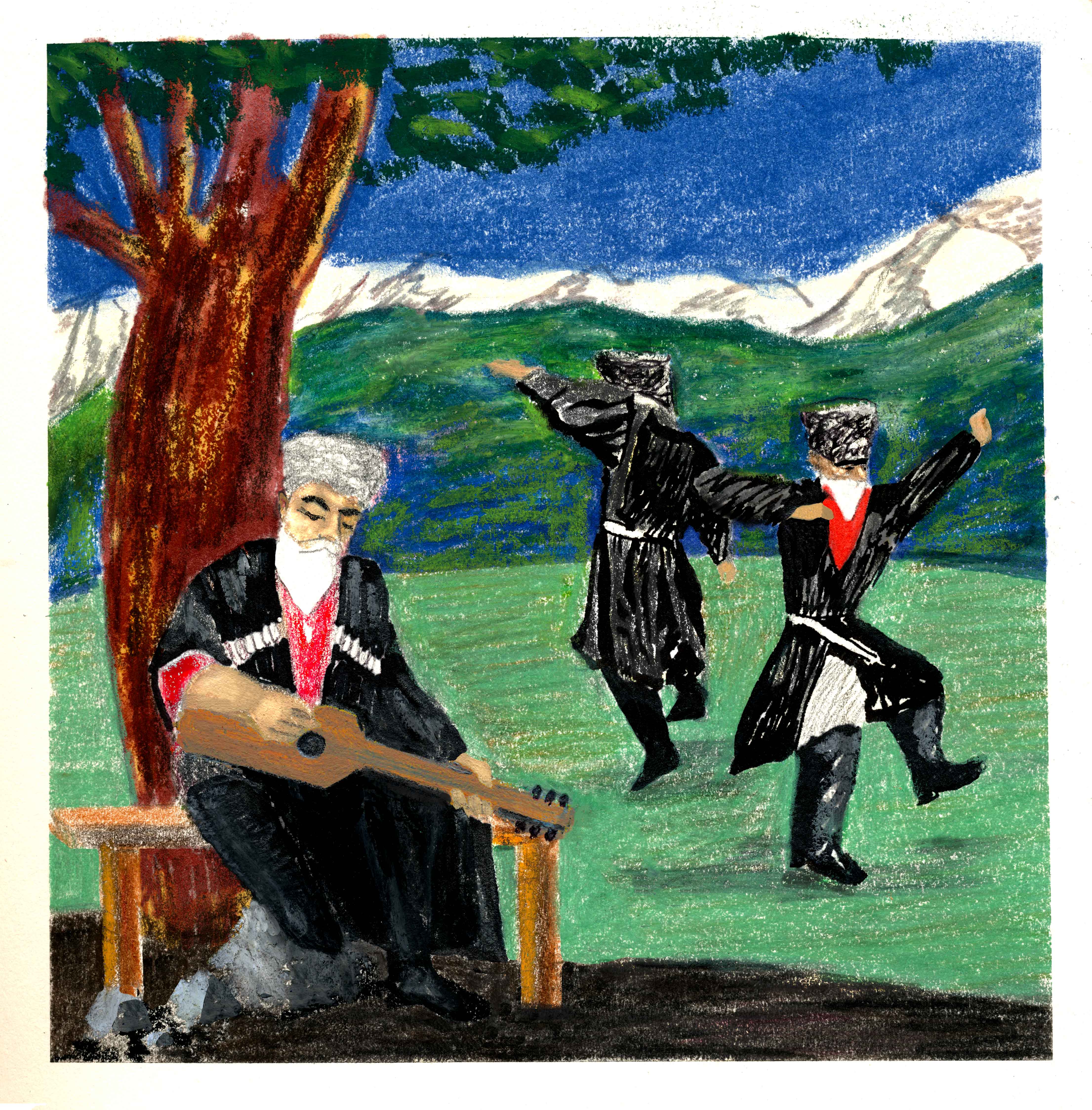 Иллюстрация для чеченской народной песни