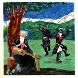 Иллюстрация для чеченской народной песни