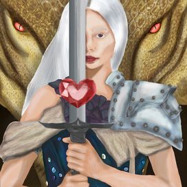 Queen Rhaenyra with Syrax 