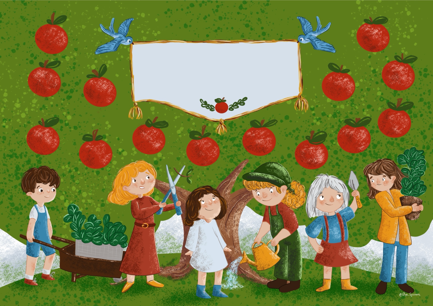 Детская весенняя открытка