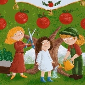 Детская весенняя открытка