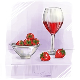 Натюрморт с клубникой 