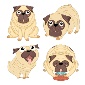 Безумный мопс маскот магазина "Балу"