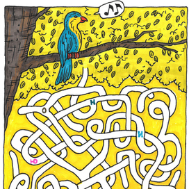 Лабиринт для журнала "Наш Миша"