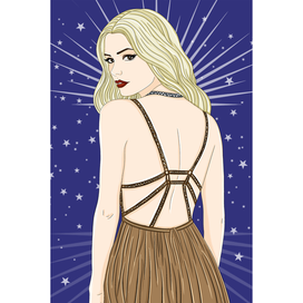 Богиня: фэшн арт (fashion illustration) для таро