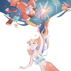 Русалочка спасает принца