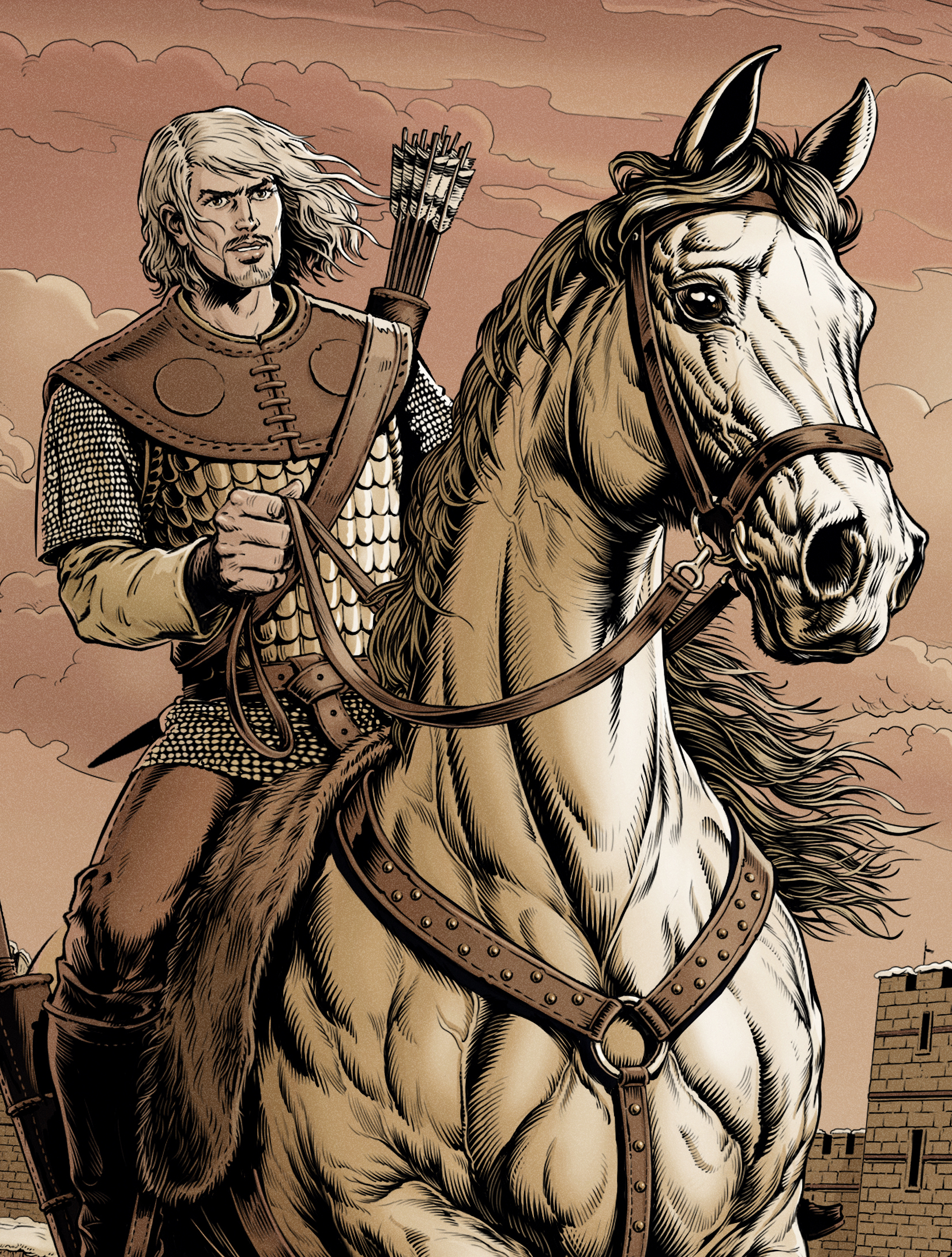 Всадник - монохромная версия