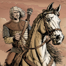 Всадник - монохромная версия