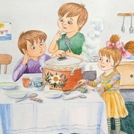 Иллюстрация к сборнику детских рассказов