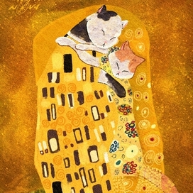 Котики. Поцелуй