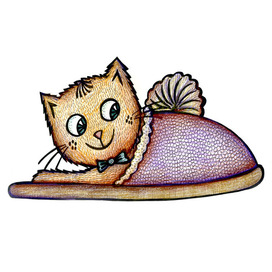 Котенок в тапочке