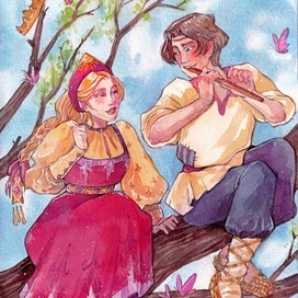 На деревце сидели... 