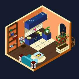 Кухня в изометрии