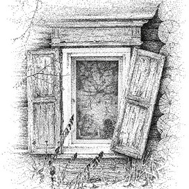 Окно заброшенного дома!