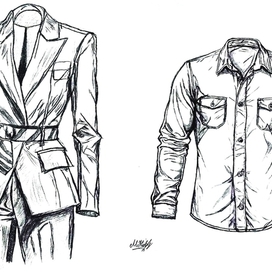 Скетч,дизайн одежды