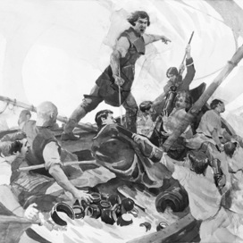 Потешная флотилия Петра I. Эскиз