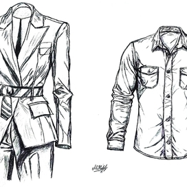 Скетч одежды