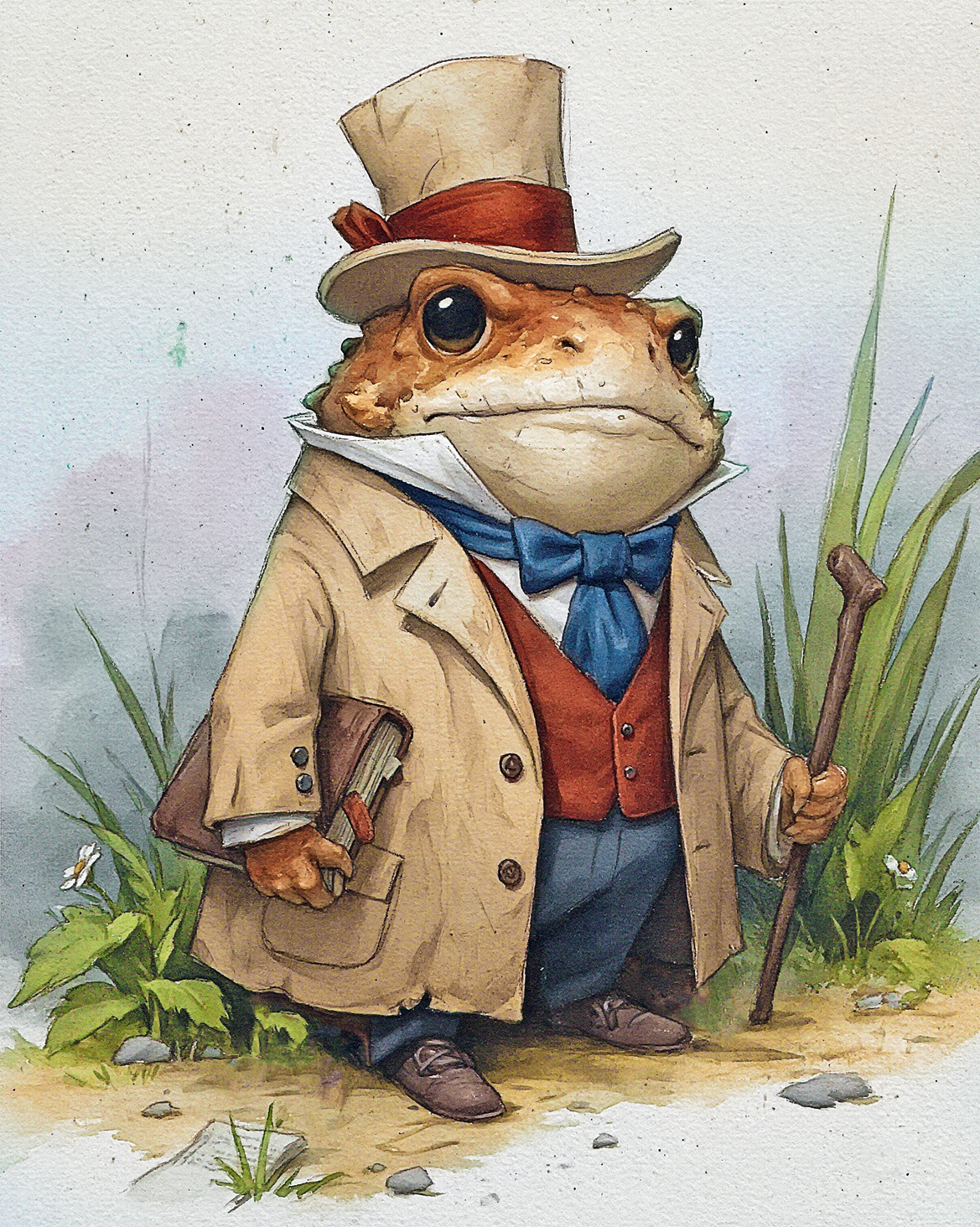 Строгий Жаб в цилиндре и пальто