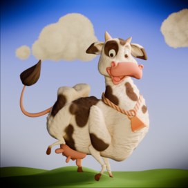 Милая корова , полностью в 3d 