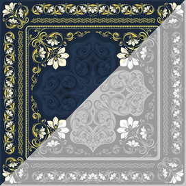 Векторный орнамент для платка/посуды/упаковки