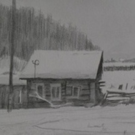 Зима в деревне 