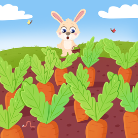 Зайка и морковка