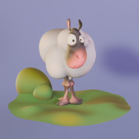 овечка в 3d