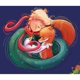 Маленький Принц прощается с Лисом