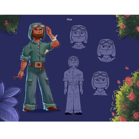 Персонаж Пилот для книги о Маленьком Принце