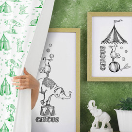 Цирк. Иллюстрации и бесшовный паттерн. 