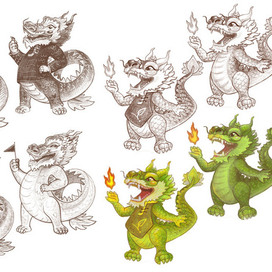 Зеленый китайский дракончик