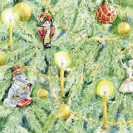 Форзац для книги Марины Дробковой "Чайковский и мышиный король". Издательство "Аквилегия-М"