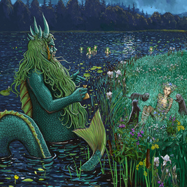 Водяной и связанный лесовичек.