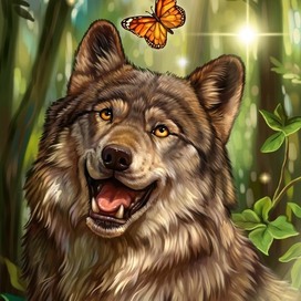 Волк и бабочка