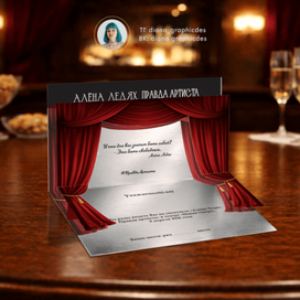 Мерч для приглашенных зрителей «Алена Ледях. Правда артиста»