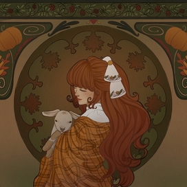 Иллюстрация в стиле ар-нуво