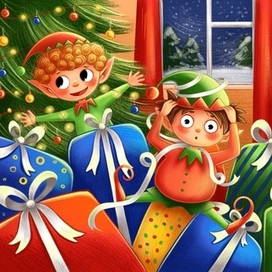 Новогодняя иллюстрация для книги