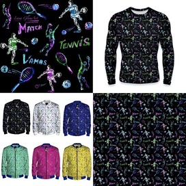 Паттерн для теннисного мерча