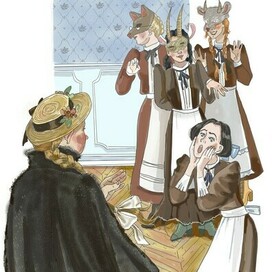 Иллюстрация к рассказу Л.Чарской "Поповна"