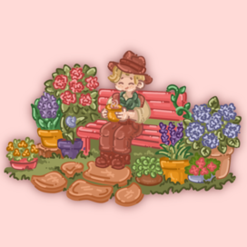 Мини иллюстрация-заставка для мобильной игры