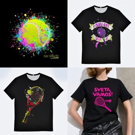 Иллюстрации для теннисного мерча