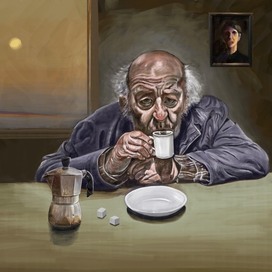 The cup of cofee