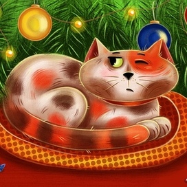 Новогодний кот